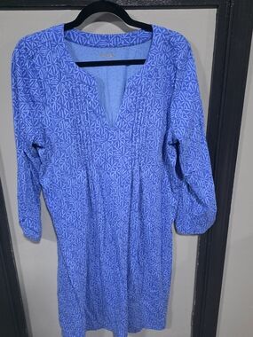 Lilly Pulitzer Blue Dress with Gold Logo